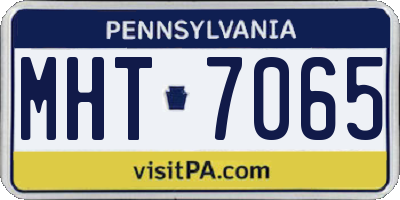 PA license plate MHT7065