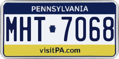 PA license plate MHT7068