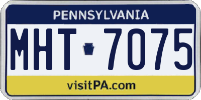PA license plate MHT7075