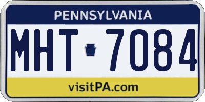 PA license plate MHT7084