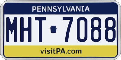 PA license plate MHT7088