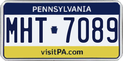 PA license plate MHT7089