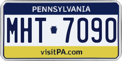 PA license plate MHT7090
