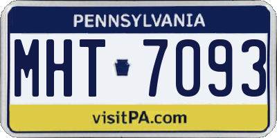 PA license plate MHT7093