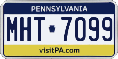 PA license plate MHT7099