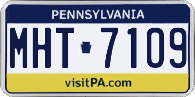 PA license plate MHT7109