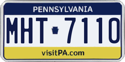 PA license plate MHT7110