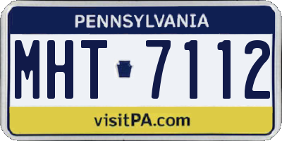 PA license plate MHT7112