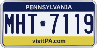 PA license plate MHT7119