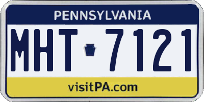 PA license plate MHT7121