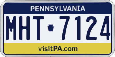 PA license plate MHT7124