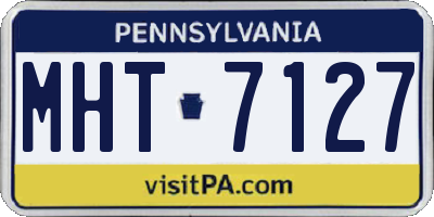 PA license plate MHT7127
