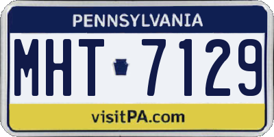 PA license plate MHT7129