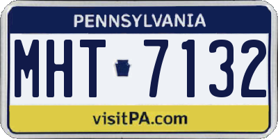 PA license plate MHT7132