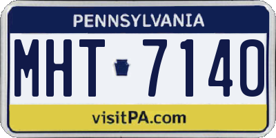 PA license plate MHT7140