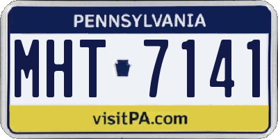 PA license plate MHT7141