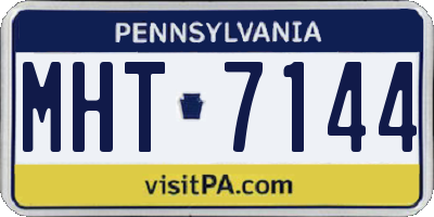 PA license plate MHT7144