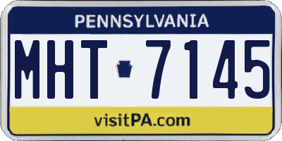 PA license plate MHT7145