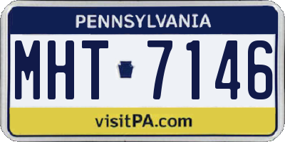 PA license plate MHT7146