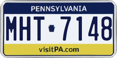 PA license plate MHT7148