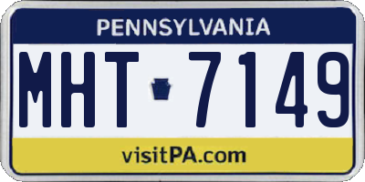 PA license plate MHT7149