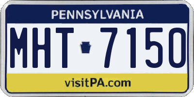 PA license plate MHT7150