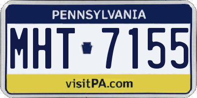 PA license plate MHT7155