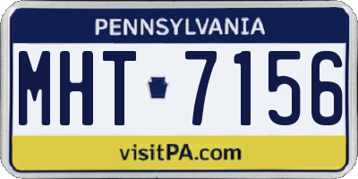 PA license plate MHT7156