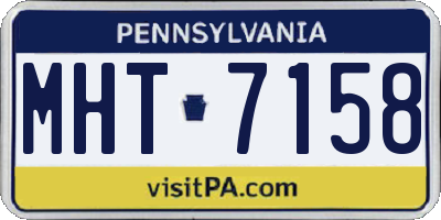 PA license plate MHT7158