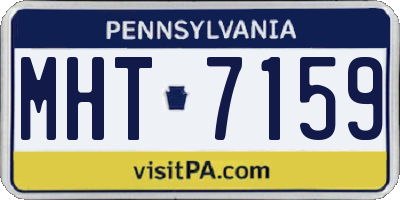 PA license plate MHT7159
