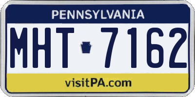 PA license plate MHT7162