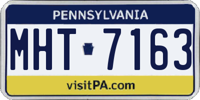 PA license plate MHT7163