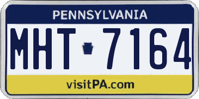 PA license plate MHT7164