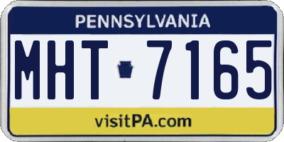 PA license plate MHT7165