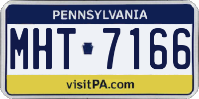 PA license plate MHT7166