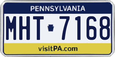 PA license plate MHT7168