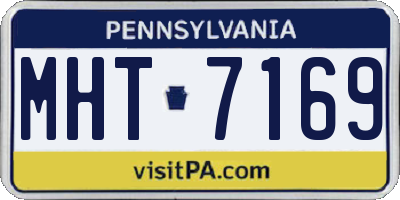 PA license plate MHT7169