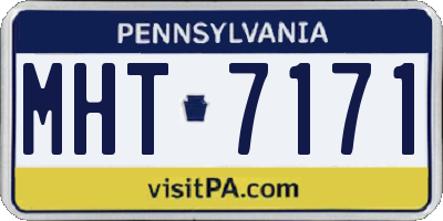 PA license plate MHT7171