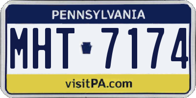 PA license plate MHT7174