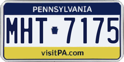 PA license plate MHT7175