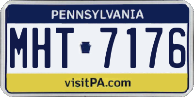 PA license plate MHT7176