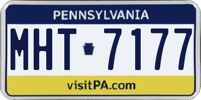 PA license plate MHT7177