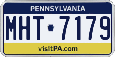 PA license plate MHT7179