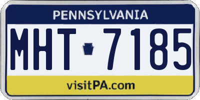 PA license plate MHT7185