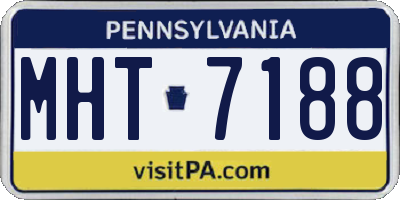 PA license plate MHT7188