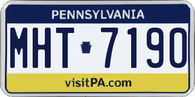 PA license plate MHT7190