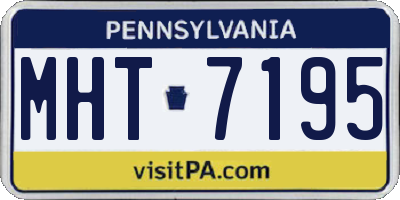 PA license plate MHT7195