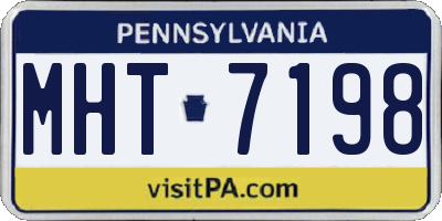 PA license plate MHT7198