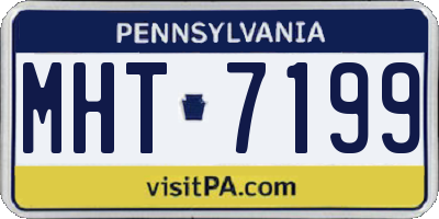 PA license plate MHT7199