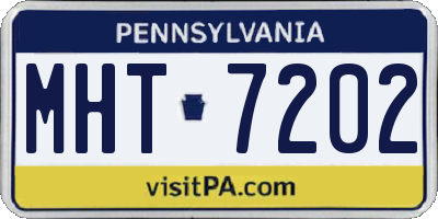 PA license plate MHT7202